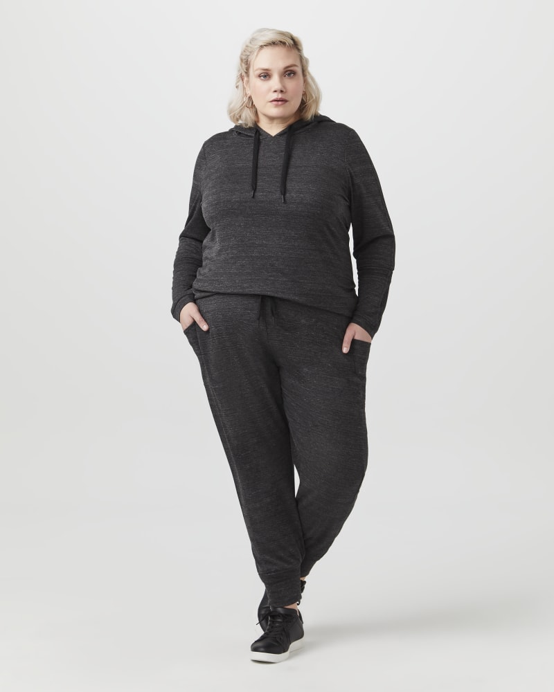 Plus size model with rectangle body shape wearing Qiana Pocket Jogger by Marc NY | Dia&Co | dia_product_style_image_id:150371